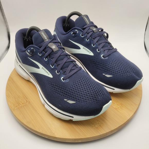 Brooks Shoes - Brooks Ghost 15 Navy Blue Running Shoes Womens 10.5 Extra Wide 2E 1203802E450